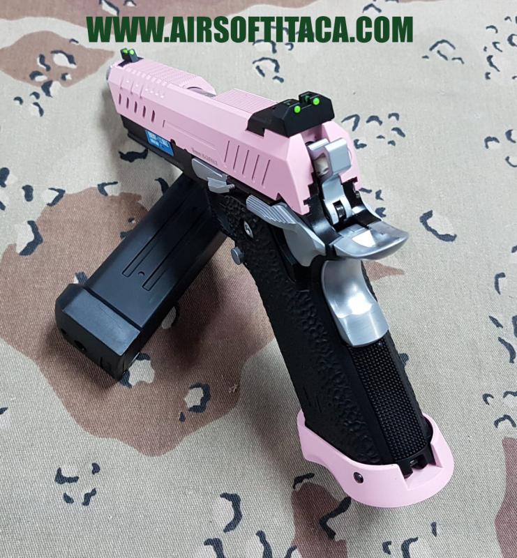 Pistola gas Hi-Capa 5.1 Negro / Rosa Vorsk